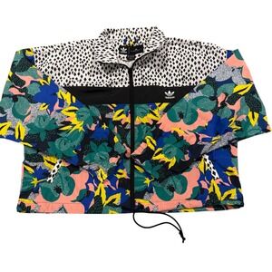 Adidas HER Studio London Floral Geometric Track Jacket Multi Color Womens Large